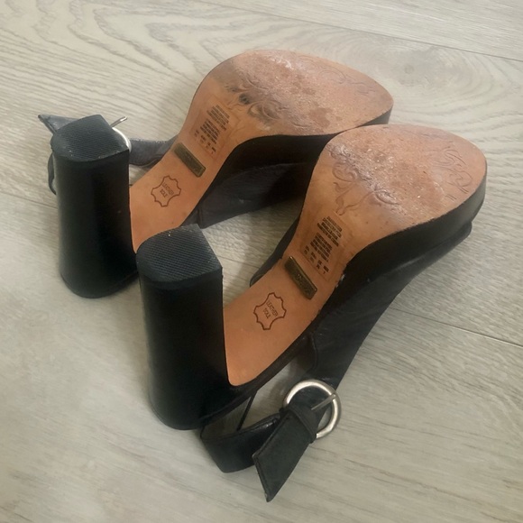 Kenneth Cole Reaction Leather Slingback Peep Heels - Picture 10 of 16